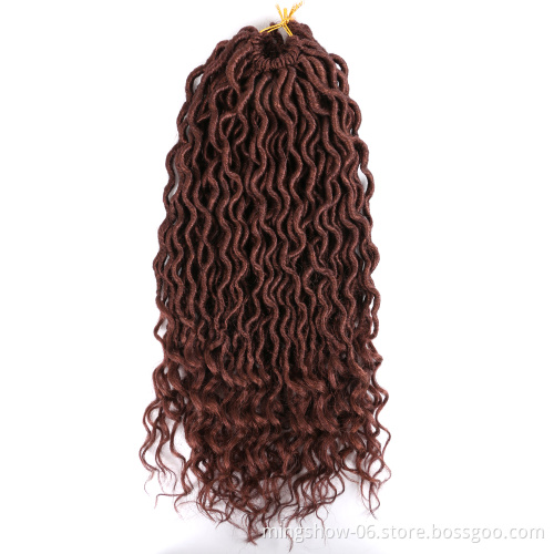 Thick crotchet faux locs dreadlocks faux locs synthetic hair curly ending crochet hair extension